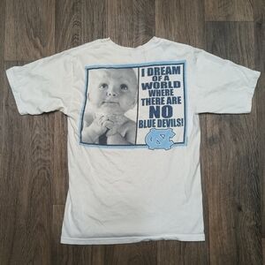 Vintage UNC *RARE* No Blue Devils White Blue Ruppshirts T Shirt Men's Size Small